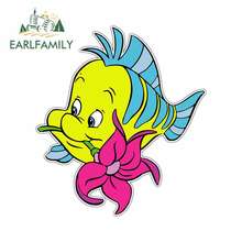 EARLFAMILY 13cm x 11.6cm Flounder Little Mermaid Kids Car Stickers Vinyl Waterproof Auto Decal for Window RV Trunk Motorcycle 2024 - buy cheap