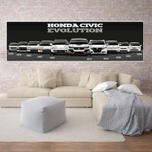 Póster Modular de arte de pared, lienzo impreso Retro, Honda CIVIC, pintura de coche, decoración moderna del hogar, sala de estar, 1 pieza de pancarta 2024 - compra barato