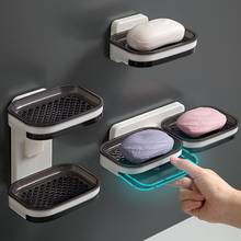 Single/Double Layer Wall Mounted Soap Dishes Box Drain Sponge Holder Storage Rack For Bathroom Accessories Toiletries Organizer 2024 - buy cheap