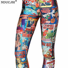 NDUCJSI-Pantalones con estampado Digital para mujer, Leggings de dibujos animados, estilo Splat, de cintura alta, para Fitness 2024 - compra barato