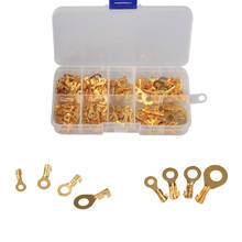 150PCS M3/ M4 M5 M6 Ring Lugs Ring Eyes Copper Crimp Terminals Cable Lug Wire Connector Non-insulated Assortment Kit 2024 - buy cheap