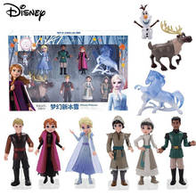 Bonecos da disney frozen 2, bonecos de ação colecionáveis da elsa e anna para crianças, 9 espaços, desenho animado, olaf, brinquedos para presente 2024 - compre barato