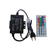 Controlador de tira Led RGB, 110V, 220V, 1500W, con enchufe de la UE y EE. UU., 44 teclas, Control remoto IR para SMD 5050, 3528, tira Flexible LED RGB, 2 uds. 2024 - compra barato