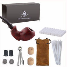 New 1 Smoking set Wood Smoking Pipe, Ebony Tobacco Pipe with Pipe Accessories (wooden) Men's Gadget Gift box 2024 - buy cheap