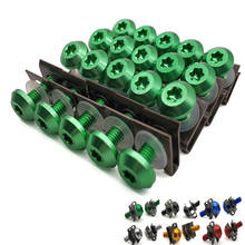 Kit de tornillos hexagonales de aluminio para carenado de motocicleta, Clips de tornillo de resorte para cuerpo, para Kawasaki kx 450 f KLX125 KLX250 KDX125 KDX250 2024 - compra barato