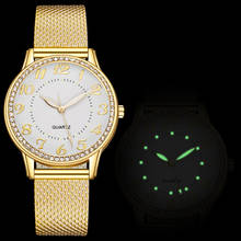 Tendencia de mujer 2020 novo luxo strass luminosa mulher assista moda pulseira pulseira de pulso relógio de pulso orologio donna 2024 - compre barato