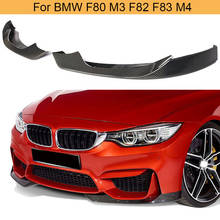 Переднее разветвитель для BMW F80 F82 F83 M3 M4 2014-2017 3 4 серии углеродное волокно 2024 - купить недорого