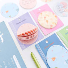 1pack /lot Cute Small Fresh Round Torn Note Pad Notes  Memo Pad N Times Planner Sticky Notes School Office Stationery 2024 - buy cheap