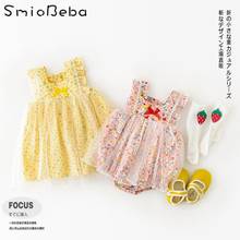 Summer Newborn Ins Baby Sister Floral Rompers Outfits Dress Small Fresh Lace Mesh Flower Sleeveless Children Jumpsuits Clothing 2024 - buy cheap