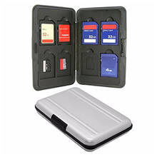 Silver Micro SD Card Holder SDXC Storage Holder Memory Card Case Protector Aluminum case 16 solts for SD/ SDHC/ SDXC/ Micro SD 2024 - buy cheap