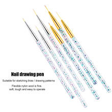 3Pcs Acrylic French Stripe Nail Art Liner Brush Set 3D Tips Manicure Ultra-thin Line Drawing Pen UV Gel Brushes Painting Tools 2024 - buy cheap