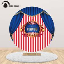 Allenjoy Circus Curtain Tent Background Birthday Welcome Party Circle Round backdrop Cover baby Shower Baptism Home Banner Decor 2024 - buy cheap