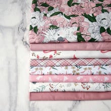 Zingia 160x50cm rosa floral papagaio fresco ins sarja de algodão pano pano fundo vestido lance travesseiro tecido diy 2024 - compre barato