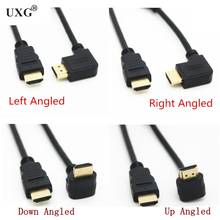 HD A Male To HDTV-compatible A Male Down Up Left Right Angled 90 Degree Male HD Extension Cable HD 1.4v Angle Cable 50CM 1.5M 2024 - buy cheap