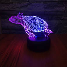 Морская черепаха 3D лампа сенсорный светодиодный цветной ночной Светильник USB Черепаха настольная лампа Декор для спальни двухцветная Ночная лампа Детский Рождественский подарок 2024 - купить недорого