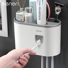 Único copo preguiçoso automático dispensador de pasta de dentes wall-mounted toothbrush rack banheiro bucal conjunto de caixa de dentes 2024 - compre barato