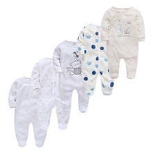 Macacão infantil de algodão, pijama macio respirável para meninos e meninas, roupa para dormir recém-nascido 2024 - compre barato