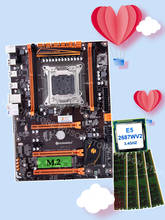 Скидка материнская плата combos huanzhi X79 материнская плата с M.2 NVMe SSD Слот Процессор Intel Xeon E5 2687W V2 RAM 64G (4*16G) 1866 RECC 2024 - купить недорого