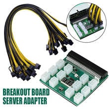 Kits de adaptador de servidor de placa de arranque de módulo de potencia, 12 piezas, 6 pines a 6 + 2 pines, Cables de 18 AWG, suministro para minería de GPU HP 1200W 2024 - compra barato