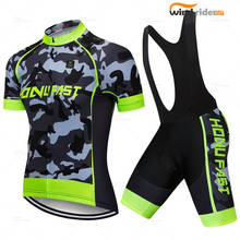 2021 Cycling Jersey Short Sleeve Cycling Clothing Camouflage Green Summer Breathable MTB Men's Cycling Bib Shorts Ropa Ciclismo 2024 - buy cheap