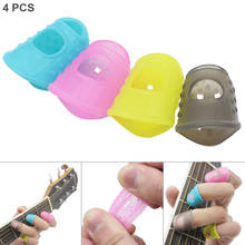 4pcs/lot Silicone Guitar Pick Fingertip Cover Pressed String Finger Protector for Guitar Mandolin Ukulele Banjo 2024 - buy cheap