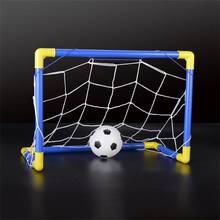 Indoor Mini Folding Football Soccer Ball Goal Post Net Set+Pump Kids Sport Outdoor Home Game Toy Child Birthday Gift Plastic 2024 - buy cheap