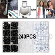 240 Pieces Dreadlocks Beads DIY Hair Braid Accessories with 5mm Big Hole Hair Decoration Beads DIY Bracelet Necklace Accessories 2024 - buy cheap