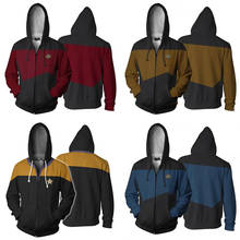 Movie Star Discovery Cosplay Zipper Hoodies Universe Trek Coat 3D Print Unisex Jacket Sweatshirt Plus Size S-5XL 2024 - buy cheap