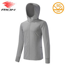 RION-Chaqueta antiuv para hombre, para senderismo rompevientos, secado rápido, ropa de protección solar UPF 50 +, abrigos deportivos transpirables para exteriores 2024 - compra barato