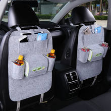 IMBABY-bolsa colgante de fieltro para asiento de coche, bolsa de almacenamiento de cuero PU, bandeja de viaje, caja de almacenamiento de viaje 2024 - compra barato