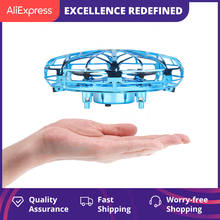 Mini Helicopter RC UFO Dron Aircraft Hand Sensing Infrared RC Quadcopter Electric Induction Toys for Children Mini Drone 2024 - купить недорого