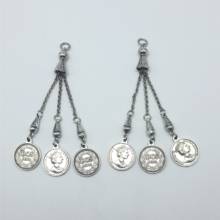 JunKang-Conjunto de 2 uds. De moneda de Elizabeth ii, fabricación de joyería de colgantes DIY, accesorios de pulsera hechos a mano 2024 - compra barato