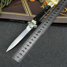 9 inch Italian mafia folding knife, D2 Blade, horn handle, tactical pocket knife, outdoor camping, survival, hunting, EDC tool o 2024 - buy cheap