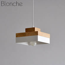 Blonche Modern Pendant Lights Wood Hanging Lamp Round/Square Lighting for Living Room Dining Room Kitchen E27 Simple Fixtures 2024 - buy cheap