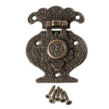 Antique Bronze Hasp Latch Jewelry Wooden Box Mini Cabinet Buckle Lock Decorative  2024 - buy cheap