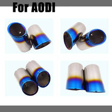 For audi A1 A3  A4L Q5 Muffler Exhaust auto accessories Tail Throat Liner pipe car shape exhaust tail pipe muffler tail end univ 2024 - buy cheap