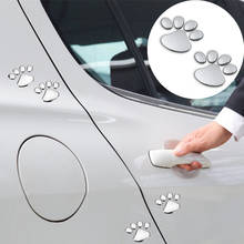 2 шт. крутая наклейка на автомобиль Дизайн лапа 3D животное собака кошка медведь отпечаток ноги для Peugeot RCZ 206 207 301 307 308 406 407 2024 - купить недорого