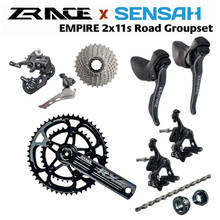 Zracing кривошипная Тормозная кассета + SENSAH EMPIRE,2x11 Speed, 22s Road Groupset, для шоссейного велосипеда 5800, R7000 компоненты 2024 - купить недорого