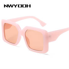 Очки солнцезащитные NYWOOH женские в стиле ретро, модные большие квадратные солнечные очки с градиентом, в розовой оправе, винтажные UV400 2024 - купить недорого