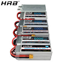 Bateria de avião lipo, hrb, 6000mah, 50c, 3s, 2s, 7.4v, 11.1v, 14.8v, deans, t xt60, flash 6s, 3.7v, 18.5v, 1s, rc, helicóptero, partes de carro 2024 - compre barato