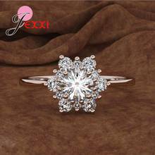 Boda engagamento promesa 925 anillos de plata esterlina para mujeres AAA circón copo de nieve tendencia coreana joyería regalo de cumpleaños 2024 - compra barato