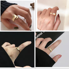 Anillo de Aro negro bonito con diseño geométrico circular con textura anillos ajustables anillo para mujer 2024 - compra barato