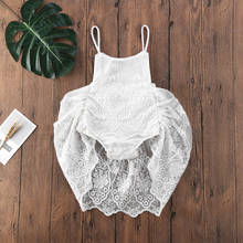 2020 Baby Romper Dress Newborn Baby Girl Clothes Sleeveless Lace Flowers White Romper Jumpsuit Tutu Skirts Summer Outfit 0-24M 2024 - buy cheap