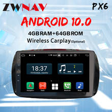 Reproductor Multimedia PX6 con pantalla IPS de 2 din para coche, radio estéreo con unidad de navegación GPS, 10,0 Android, para Benz Smart 2016 2024 - compra barato