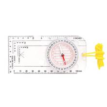 AOTU DC40-3A ABS Portátil Compass Régua Escala Ferramentas Ao Ar Livre Caminhadas Camping Bússola Mapa Transparente 2024 - compre barato