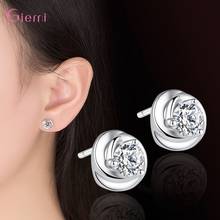 New Arrival 925 Sterling Silver Stud Earrings Austrian Crystal Lovers' Best Gift For Party Anniversary Drop Shipping Wholesale 2024 - buy cheap