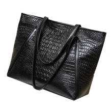 Tinkin moda feminina couro do plutônio simples bolsa de ombro grande capacidade luxo tote sacola de compras designer preto 2024 - compre barato
