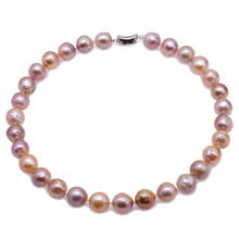 Collar de perlas barrocas Multicolor para mujer, perlas barrocas Multicolor de 13-14mm de agua dulce cultivadas naturales Multicolor de 18" 2024 - compra barato