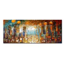 Arthyx Handpainted Palette Knife Abstract City Oil Painting On Canvas Modern Landscape Wall Art Picture For Room Home Decoration 2024 - buy cheap