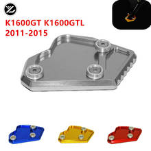 Soporte lateral de aluminio para motocicleta, almohadilla de placa de pie de estacionamiento, para BMW K1600GT, K1600, GTL, K, 1600GTL, 2011- 2015, 2014, 2013 2024 - compra barato